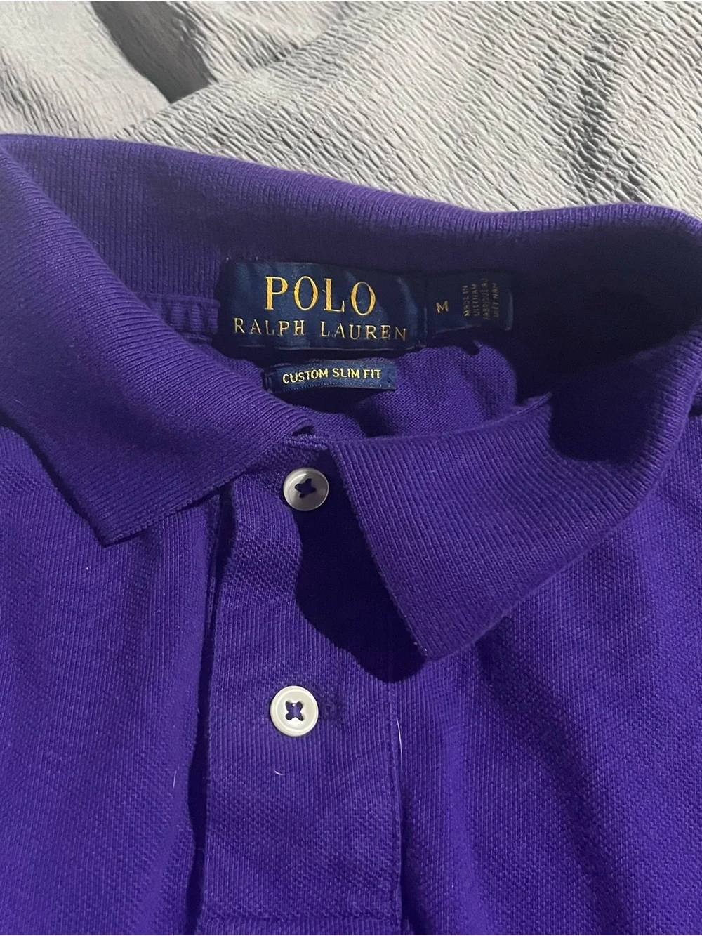 Ralph Lauren Purple Polo with Green Logo